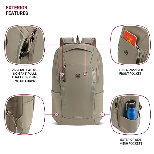 Image of SwissGear 8117 Laptop Backpack, Olive, 17.75 In
