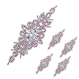5PCS Rhinestone Applique,Sash Applique for Wedding Dress Belt Garter DIY Clothes Wedding Dress Belt