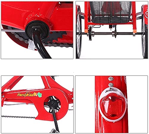 Triciclo Carga Adulto Plegable con Canasto y Asiento Trasero miniatura 6