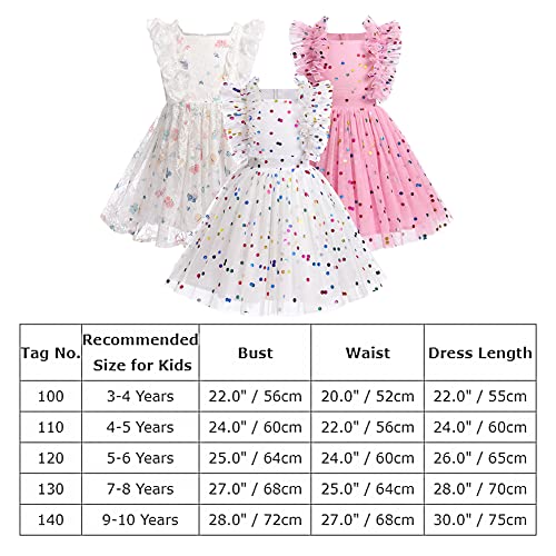 Imekis 5Th 6Th Birthday Girl Outfit: Fifth Sixth Dress For Girls Cake Smash Toddler Boho Rainbow Princess Dresses Party Pageant Gown Kids Mini Tutu Skirt Photoshoot White Confetti 5-6X, 5-6 Years #TOP6