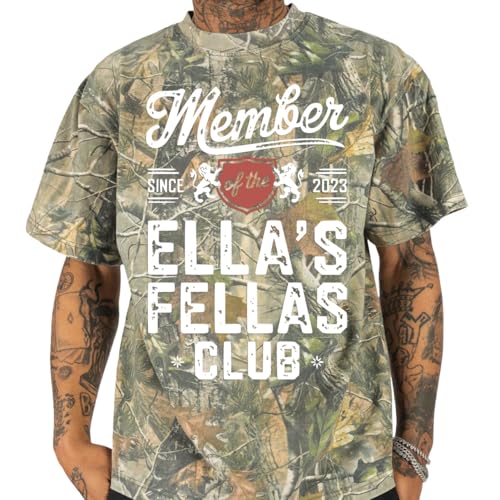 BROTHER TRUCKERS Ella Fella Club Tree Camouflage T-Shirt (US Alpha Medium Regular Regular Member of)