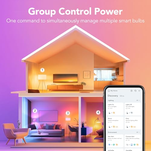 OREiN Smart Light Bulb,1200 Lumens BR30 Smart Flood Light Bulbs Work with AiDot App, Alexa, Google Home, RGBTW Color Changing Light Bulbs 2.4Ghz WiFi, 85W 4Pack by OREiN - Image 9