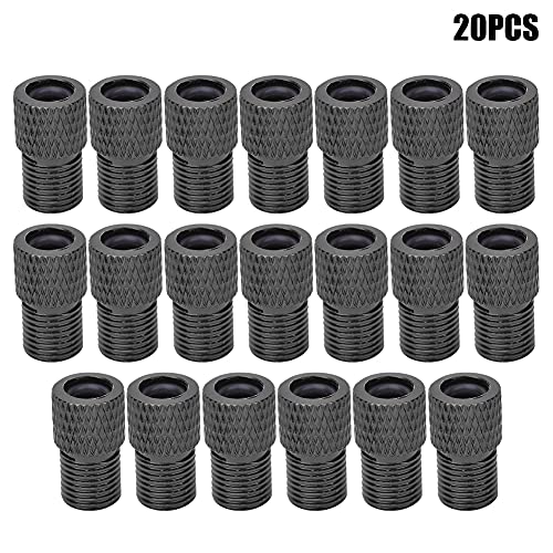 20 unidades de tapones para válvulas Presta de aluminio para bicicletas sin cámara, tapones antipolvo para válvulas French, para MTB, carretera y ciclismo (negro) miniatura 4