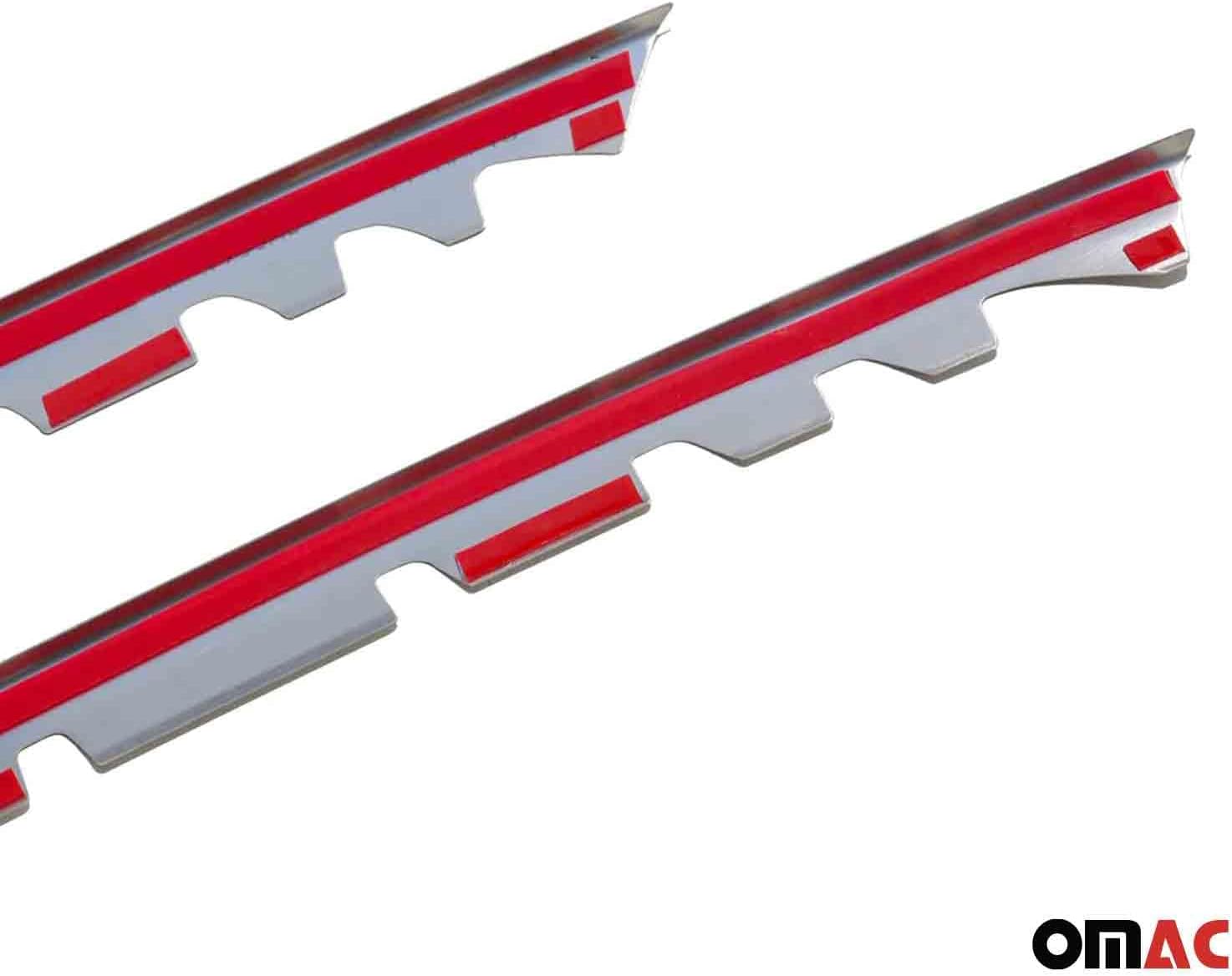 OMAC Front Bumper Trim Molding for Mercedes Metris 2016-2024 Stainless Steel 2x