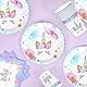 Bikasun Einhorn Partygeschirr Set, 16 Gäste Einhorn Teller Set, Einhorn Geburtstag Geschirr, Kindergeburtstag Teller Becher Servietten Pappteller Party Deko