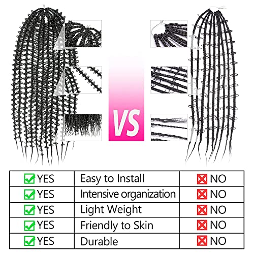 Re4U Jungle Box Braids Crochet Hair 24 Inch 6 Packs,Ombre Purple Butterfly Braids Crochet Hair Pre-Looped,Flower Goddess Box Braids Crochet Hair For Black Women(T/Purple#) #TOP3