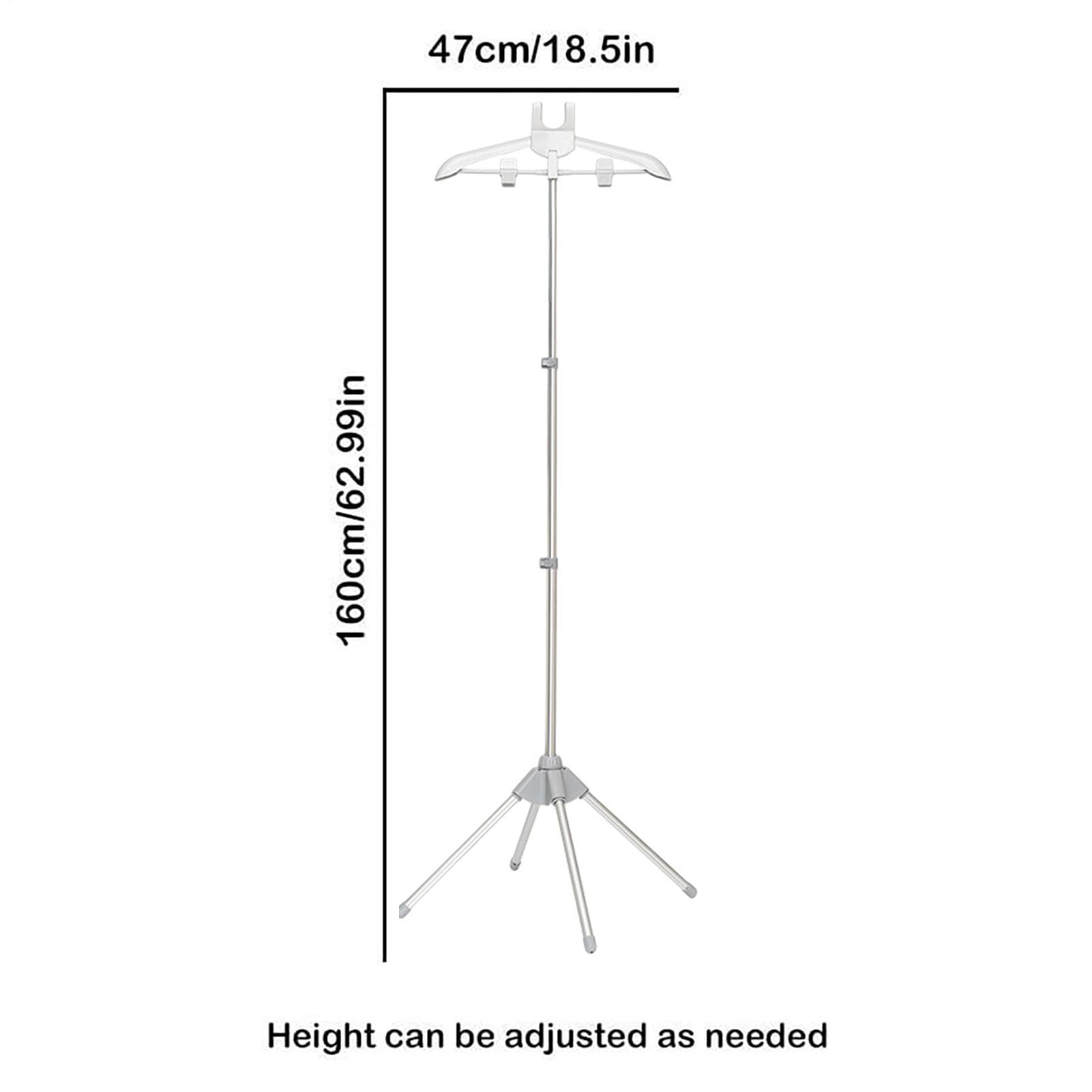Soporte para Vaporizador De Ropa, Soporte Telescópico Plegable,Percha De Ropa De Pie para Planchar Longitud Ajustable - Perchero Plegable para El Hogar, Hotel