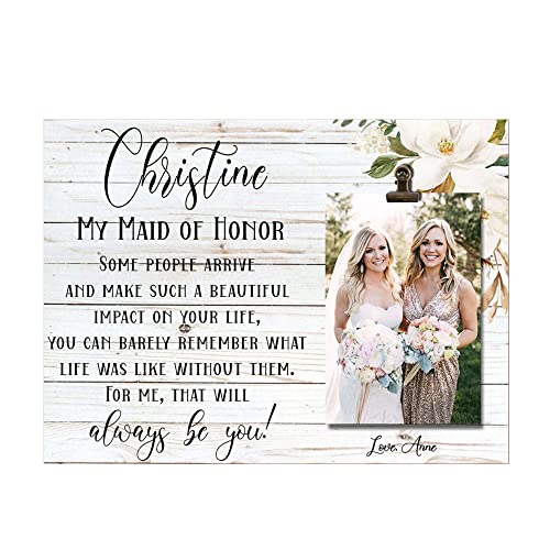 Maid of Honor for Best Friend Maid of Honor from Bride Wedding from Bride for Sister Wedding Matron of Honor Picture Frame