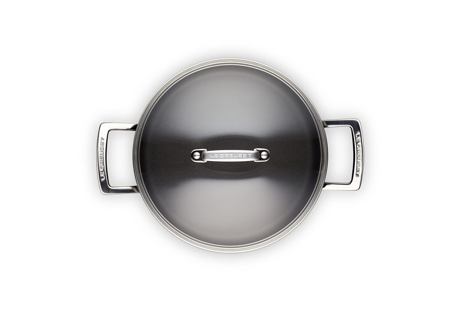 Le Creuset Pentola in Alluminio Antiaderente con Coperchio, diameter 24 cm, per per tutte le fonti di calore, induzione incluso, Nero, 51111240010502