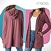 FITKICKS Everywear Women’s Lightweight Hooded Cardigan with Pockets, Pink, Small/Medium