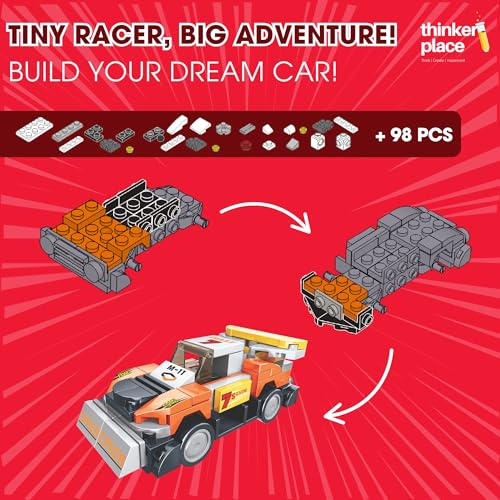 Image of 8-in-1 Super Racing Car Neon (97 Pieces) | Learn About Speed | Building Block Set for Kids Age 6+ | STEM Educational Toy | Build, Collect & Create Mega Robot | Science & Learning Toy