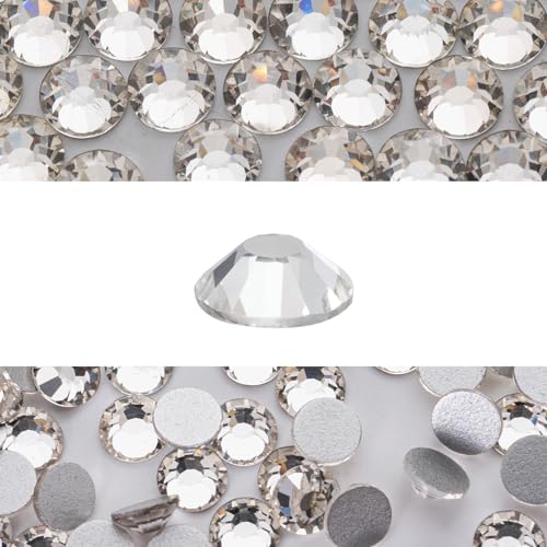Image of Novani Rhinestones 3000pcs SS6 (1.9-2.0mm) Glass Flatback Crystal Clear | Non-Hotfix Round Gems for Nail Art, Crafts, Makeup, DIY Decoration