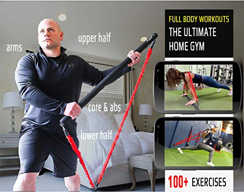 Vpx Power Baseball Softball Home Gym 3.0 | 12Pc Adjustable Lifting System | Replaces Weight, Cable, & Machine Training With Suspension Resistance Power | Men, Women, Boys, Girls | 220 Lbs Resistance #TOP3