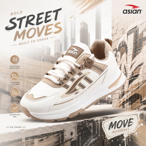 Image of ASIAN Python-01 Men's Casual Sneakers | Durable Synthetic Upper, Lace-Up Fit, Lightweight Comfort Shoes