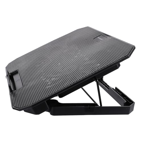 Soporte refrigerado para laptop USB, ajustable en altura y ángulo, silencioso, para notebook y gaming, color negro miniatura 1