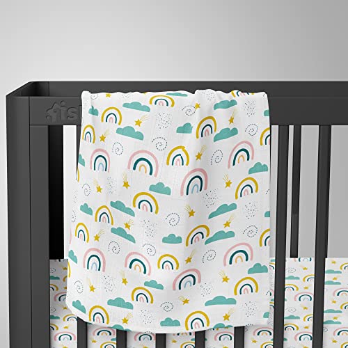 Image of 1ST STEP Muslin Swaddle 60cm*75cm (Pack of 2) Rainbow, Hearts