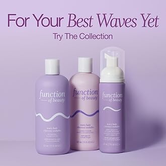 Function of Beauty Wavy Hair Shampoo & Conditioner Set, 11 oz Each - With Fermented Rice Water to Strengthen & Argan Oil to Enhance Glossiness & Natural Shine, Sulfate-Free, Customizable Haircare