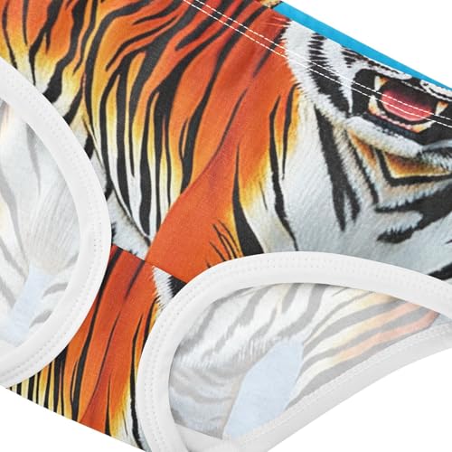 Pattern Girls Underwear Toddler 2t Cotton Panties for Girl Cool Tiger Blue Kids Briefs Undies4