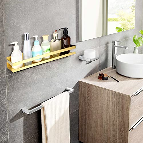 IGNPION Corner Bathroom Shelf, Stainless Steel Wall Mounted Storage Organiser Caddy for Kitchen Hotel - Image 2
