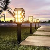 Grand patio Outdoor 8 Packs Solar Lights, Water-Resistant Flickering Flames Torch Light, Landscape Decoration Lighting for Garden Yard