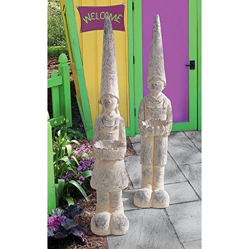 Garden Gnome Statue - Netherland Knothole Gang Bastiaan & Gerda Gnomes - Outdoor Garden Gnomes - Lawn Gnome #TOP3