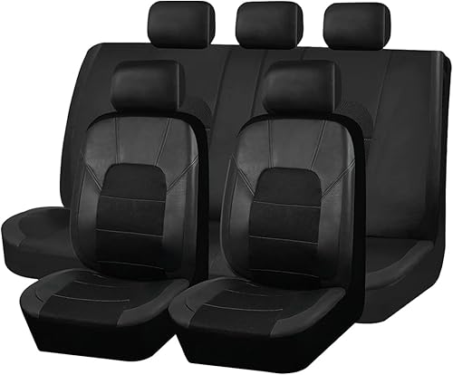 Juego completo de 9 fundas de asiento de automóvil, protectores suaves y transpirables para asiento de automóvil, cojines deportivos antideslizantes