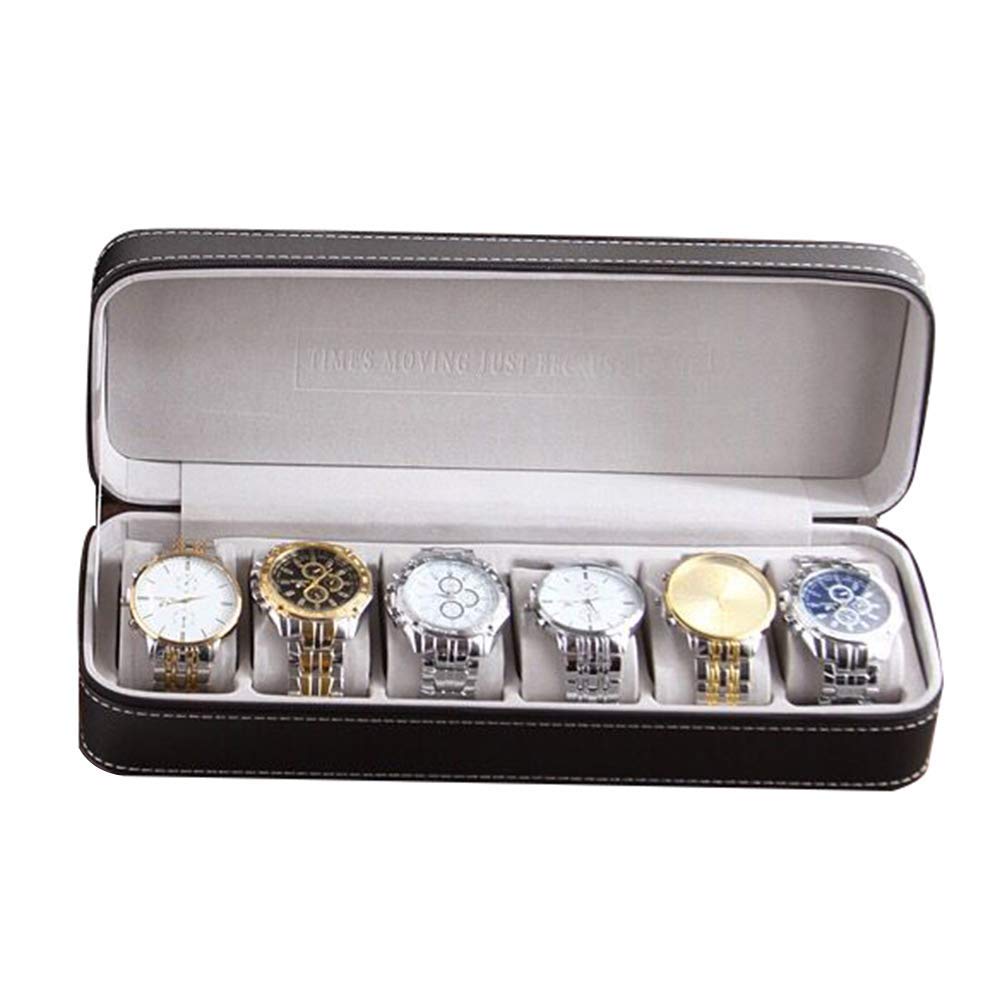 DOSNVG Watch Case for Men Women Leather 6/10/12 Slots Watch Storage Organizer Display Box Tray Exquisite and Durable