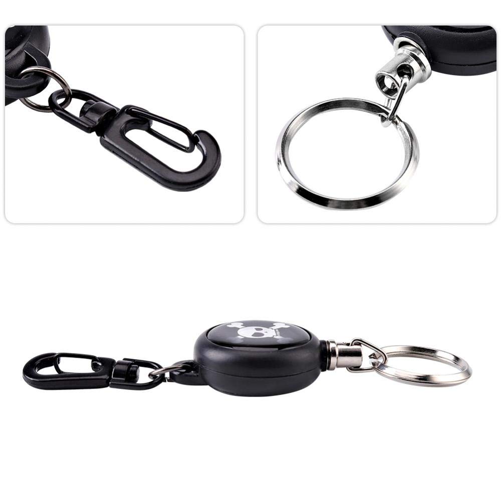 VBESTLIFE Portachiavi a scomparsa, portachiavi a scomparsa in acciaio 60cm Portachiavi a scomparsa Chiusura a chiave Portachiavi anti-perdita Robusto e resistente(10 pezzi