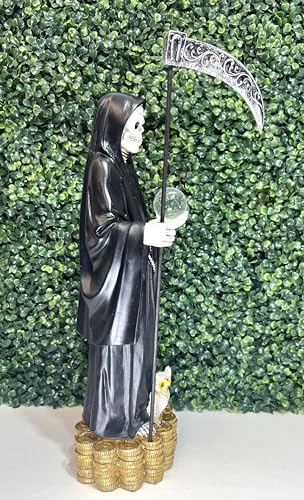 Santa Muerte Figura Decorativa 20 pulgadas Negro miniatura 5