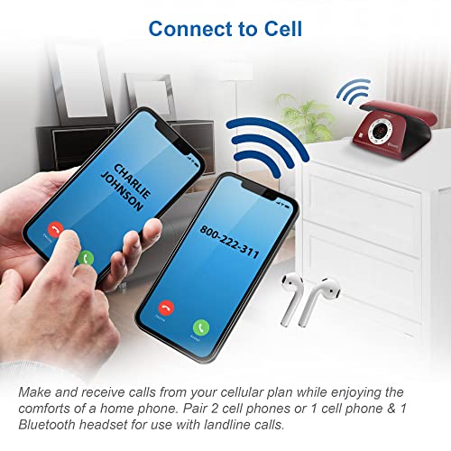 Vtech Vs122-16 Retro-Design Dect 6.0 Cordless Phone: Bluetooth Connect To Cell, Call Blocker, Answering System, Full-Duplex Speakerphone, Up To 1000 Phonebook Contacts & 1000 Call Block Entries #TOP2