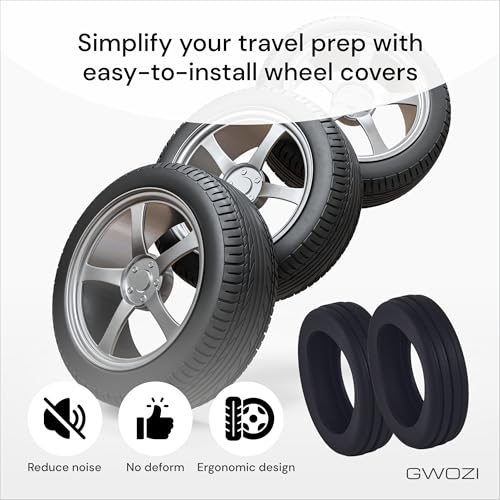 Luggage Wheel Covers Set of 4 - Wear-Resistant Luggage Wheel Protector Covers - Silicone Suitcase Wheel Covers, Noiseless - Luggage Accessories2