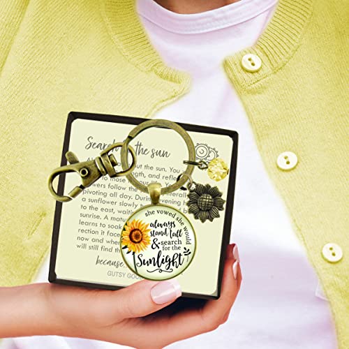Gutsy Goodness Sunflower Keychain She Vowed Sunlight Inspiration Jewelry thumb #2