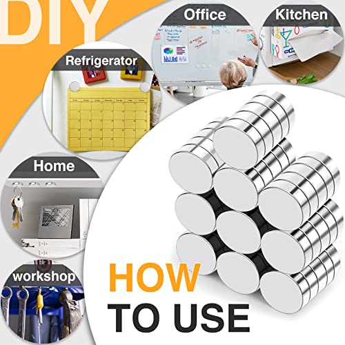 Image of TRYMAG 90Pcs Refrigerator Small Round Magnets for Crafts, 8x3mm Mini Rare Earth Tiny Strong Neodymium Disc Magnets for Whiteboard, Fridge, Office, Hobbies, DIY