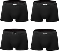 Wirarpa Men's Modal Microfiber Trunks Underwear 4-Pack: Breathable, Ultra-Soft, Covered Waistband Multipack