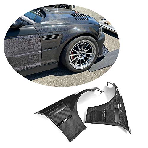 MCARCAR KIT Side Fender Vent fits BMW 3 Series E46 M3 Coupe Convertible 1998-2005 Factory Outlet Pure Carbon Fiber CF Front Air Intake Scoop Cover Trim