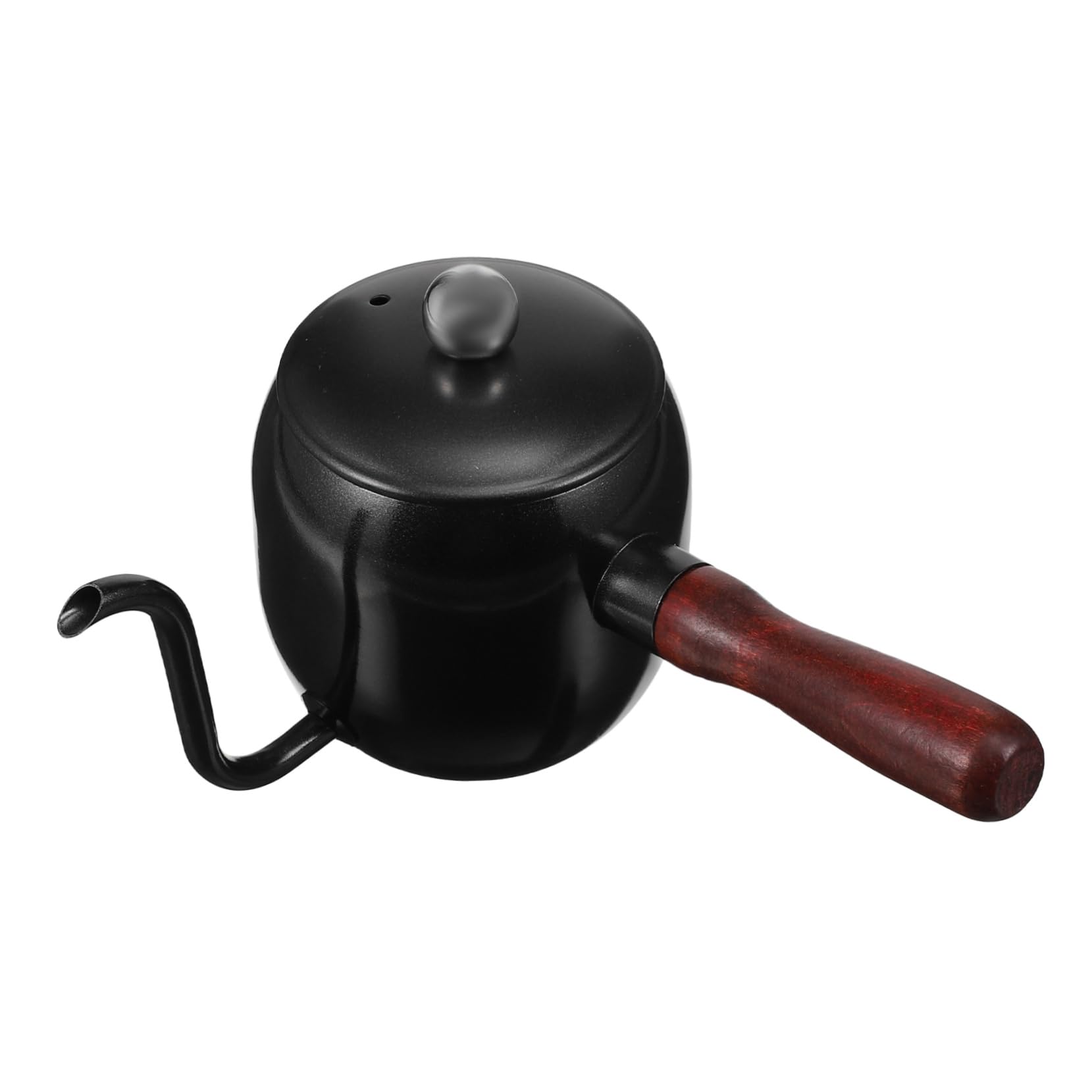 Garneck Simple Elegant 500ml Hand Drip Coffee Pot Kettle Wood Handle Waterproof Easy to Clean for Friends