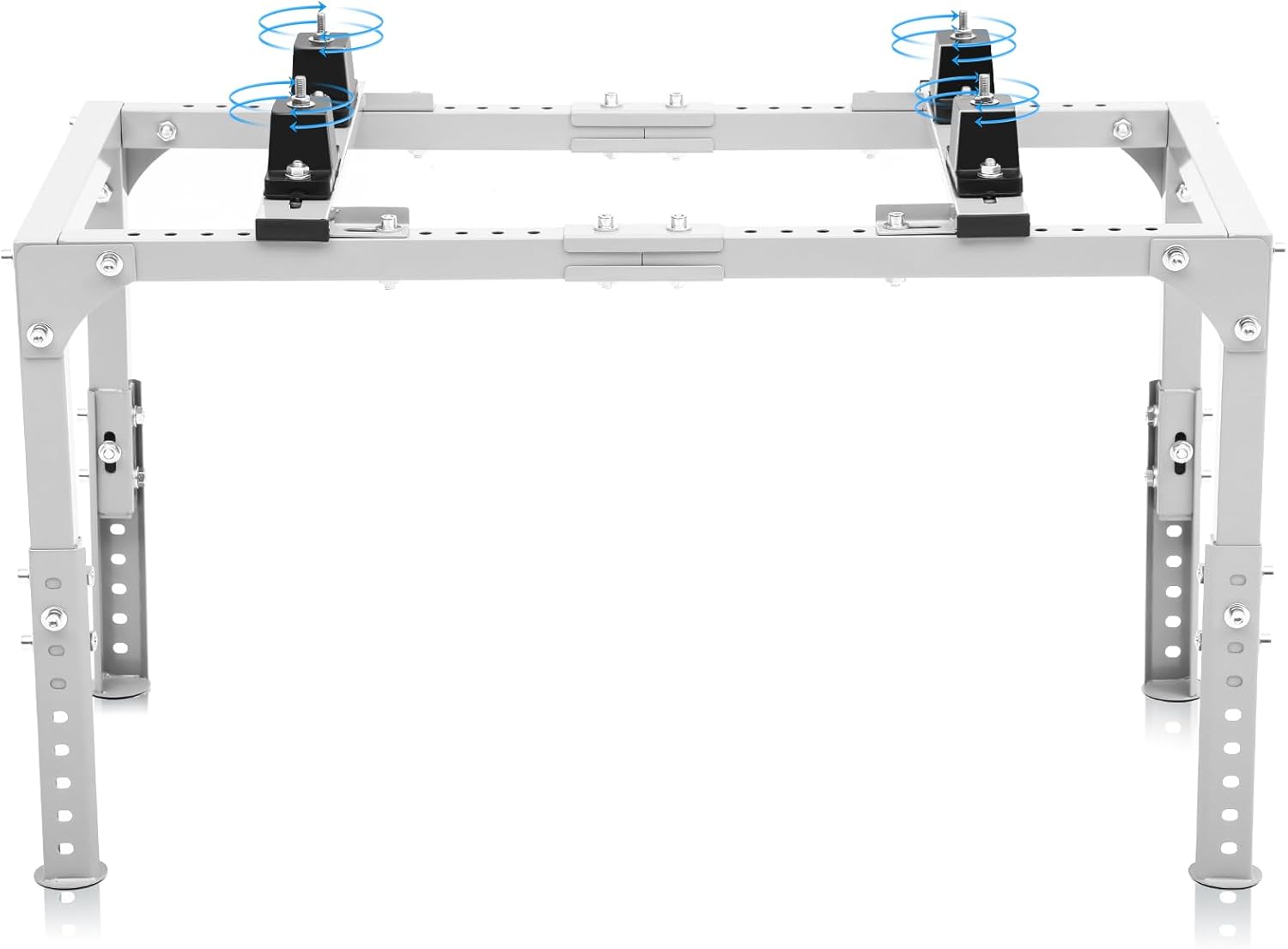 Mini Split Ground Stand, Heavy Duty Adjustable Mini Split Stand Support 400LBS Load Capacity, Fit for 9,000-12,000 BTU Ductless Air Conditioners Heat Pump