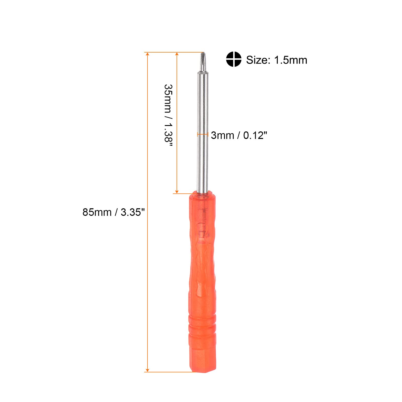 Lot De 5 Tournevis Cruciformes 1,5mm – Pour Réparation De Lunettes Et électronique (rouge)
