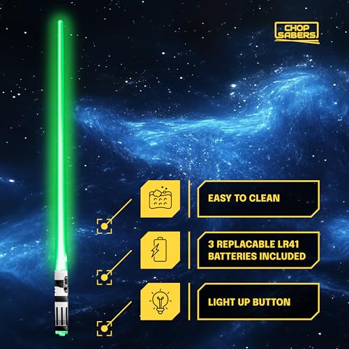 Chop Sabers Light Up Lightsaber Chopsticks, Green Pair - Thumbnail 6