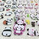 Cots and Cuddles 3D Puffy 200+ Panda Stickers, 3D Stickers Scrap Book Decoration for Boys & Girls |Panda Stickers, 4 Strap gallery image