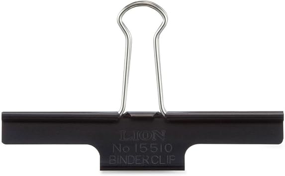 Lion Extra Large Binder Clips, Black, 85-Sheet