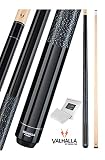 VIKING Valhalla 2 Piece Pool Cue Stick with Irish Linen Wrap VA111 (20oz, Black)