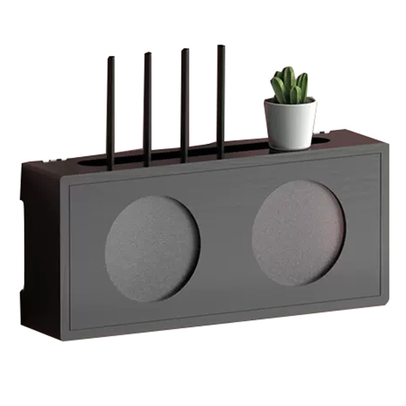 Ruter Wi-Fi Strage Bx, ścienny nizer z Frsted Acrylic Dr fr TV, Multimedia Cnsle, Set-Tp Bx, DVD, Remte CNTRL, czarny