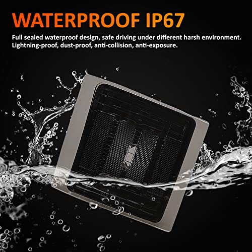 Bestview Front Turn Signal Corner Light Assembly, Upper Lower Side Marker Reflector Lamp, Chrome Housing Smoked Lens Compatible With Chevy C/K 10 Pickup Truck 1500 2500 3500 1994-1998 Tahoe 1995-1999 #TOP2