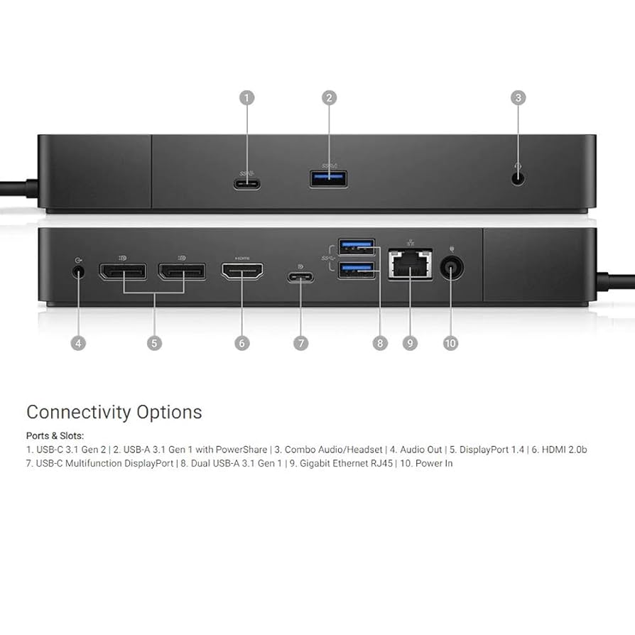 Dell WD19 180W Docking Station (with 130W Power Delivery