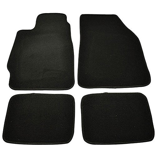 Floor Mats Compatible with 1988-1991 Honda CRX & Civic, Nylon Black Front Rear Carpet by IKON MOTORSPORTS, 1989 1990