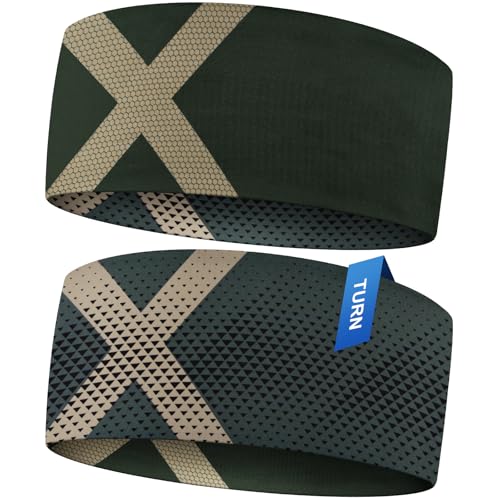 Flintronic Sportpannband, elastiskt svettband snabbtorkande hårband för män och kvinnor, absorberande svettband för fitness, sport, cykling, vandring, gym