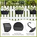 Dahey 10.5 Inch Metal Iron Hanging Flower Pots for Railing Fence Hanging Bucket Pots Countryside Style Window Flower Plant Holder with Detachable Hooks Home Decor,Black,5 Pcs
