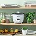 AROMA Rice Cooker, 3-Cup (Uncooked) / 6-Cup (Cooked), Small Rice Cooker, Oatmeal Cooker, Soup Maker, Auto Keep Warm, 1.5 Qt, White, ARC-393NG