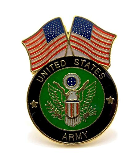Hat pin - Hat pins for Women Men - Cool - 12PCS US Army Insignia with 2 USA Flags
